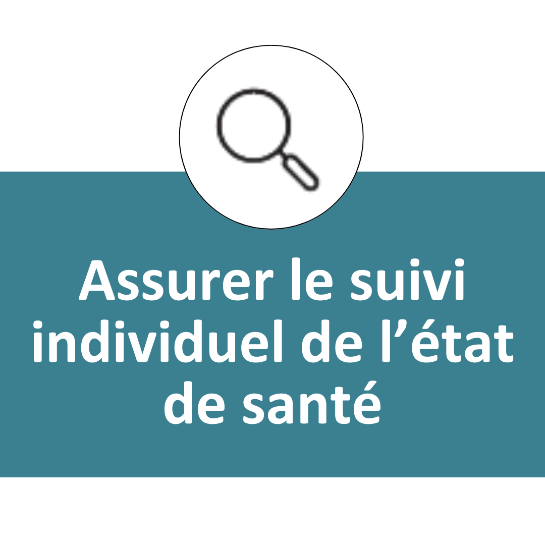 Assurer le suivi individuel de l'état de santé
