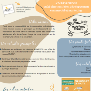 offre d'emploi alternant(e) en développement commercial et marketing